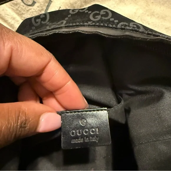 Gucci Black GG Monogram Shoulder Hobo Bag - Picture 7 of 13